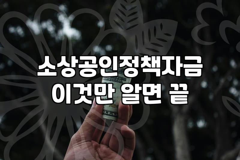 소상공인창업지원금 신청 조건과 실질적인 자금 확보 전략