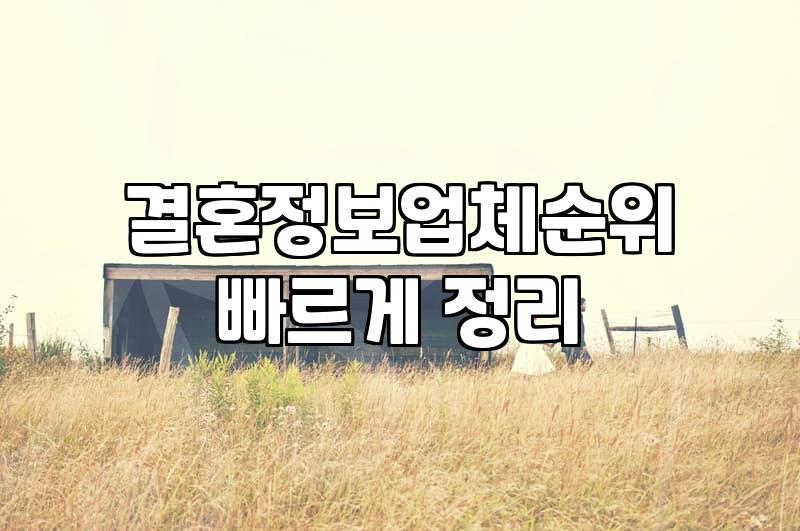 결혼정보회사후기 읽을 때 반드시 확인해야 할 실제 가입 비용과 매칭 조건