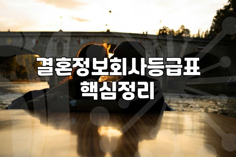 결혼정보회사, 과연 점수만으로 결정해도 될까? 현실적인 고민들