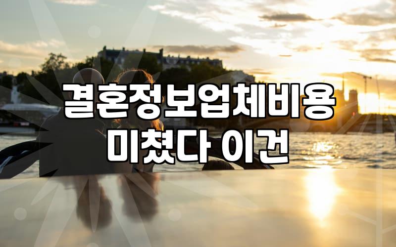 결정사등급 산정 기준과 점수별 실제 매칭 현실